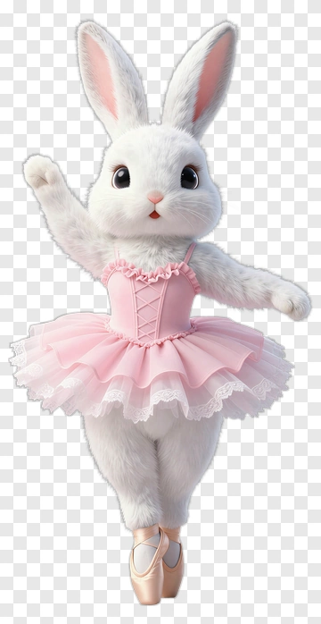 Ballerina Rabbit In Pink Tutu PNG