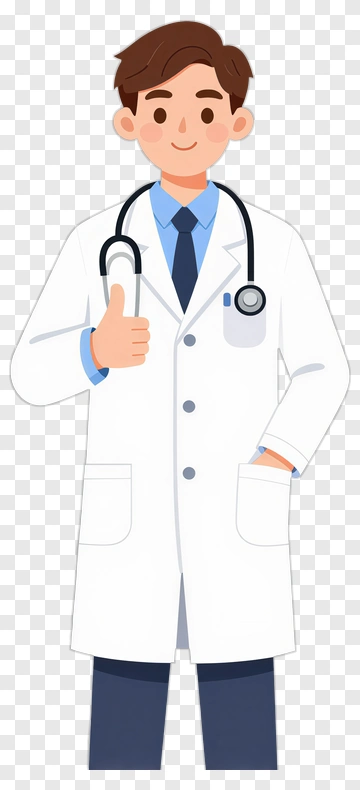 Cartoon Doctor Giving Thumbs Up PNG