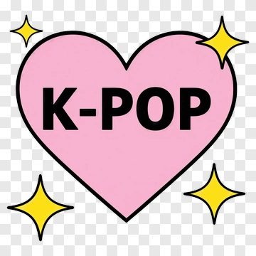 K-POP Heart With Sparkles PNG
