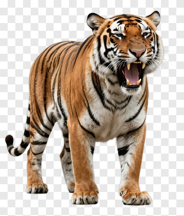 Tiger Roaring With Power PNG