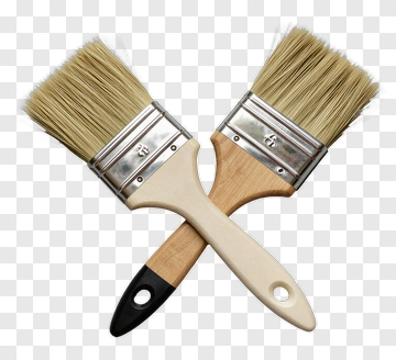 Two Paintbrushes Crossed PNG