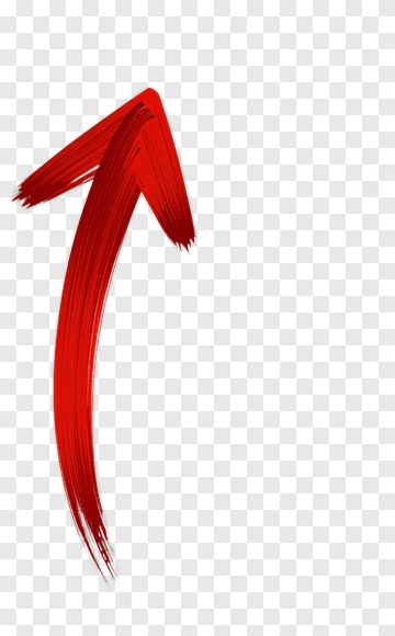 Red Hand Drawn Arrow PNG