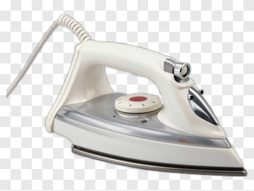 White Iron With Silver Accents PNG