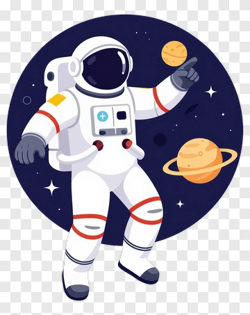 Astronaut Pointing At Planet PNG
