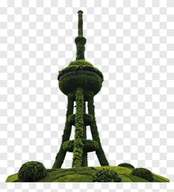 Topiary Tower Sculpture PNG