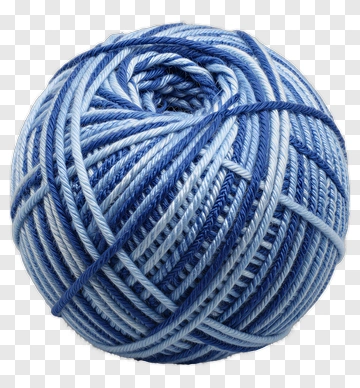 Blue And White Yarn Ball PNG