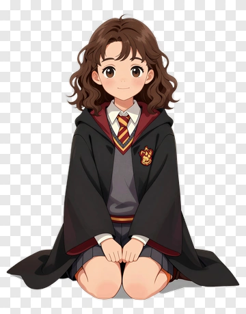 Hermione Granger In Hogwarts Robes PNG