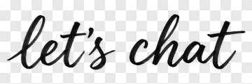 Let's Chat Handwritten Phrase PNG