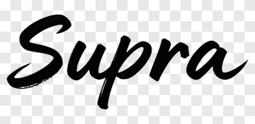 Supra Logo In Brushstroke Font PNG