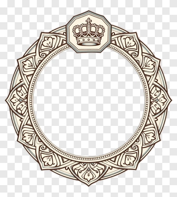 Ornate Crown Frame Design PNG