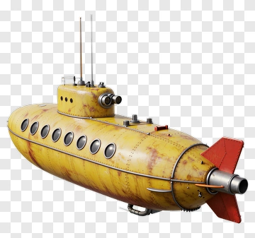 Vintage Yellow Submarine PNG