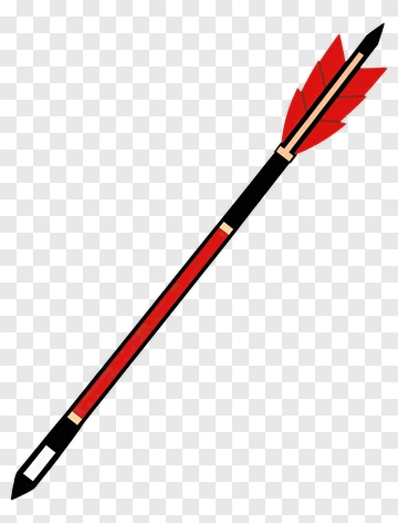 Arrow With Red Feathers PNG