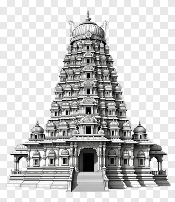 Grand Temple With Intricate Architecture PNG