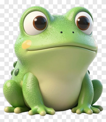 Cute Green Frog PNG