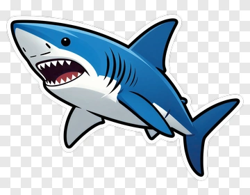 Blue Shark Cartoon PNG
