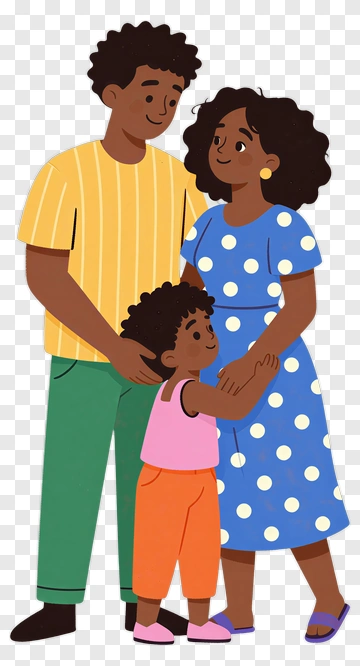 Happy Family Hugging Together PNG