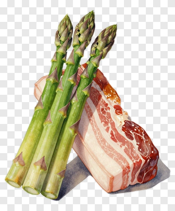 Asparagus And Bacon PNG