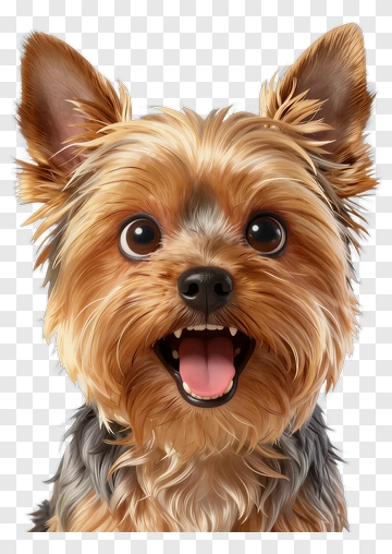 Yorkshire Terrier With Big Eyes PNG