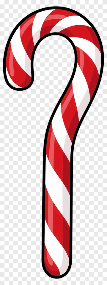 Red And White Candy Cane PNG