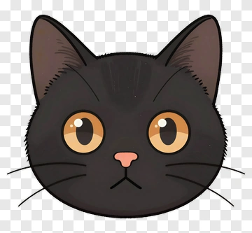 Black Cat Face PNG
