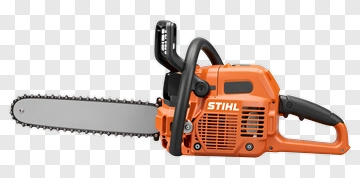 Orange And Black Chainsaw PNG