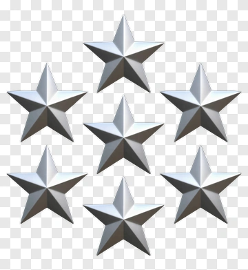Silver 3D Stars PNG