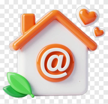 House With Email Symbol PNG