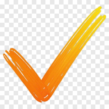 Orange And Yellow Hand Drawn Checkmark PNG