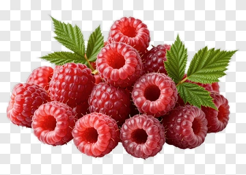 Fresh Raspberry With Leaf PNG
