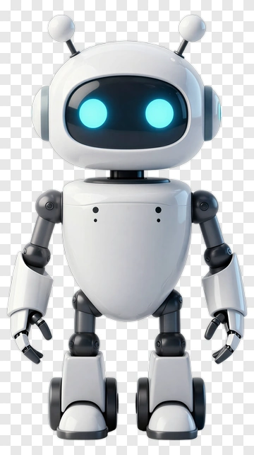 Friendly Robot With Blue Eyes PNG