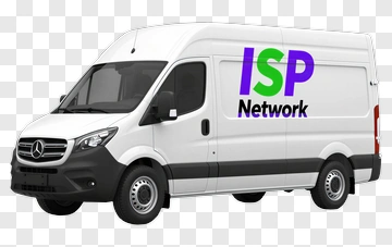Mercedes-Benz Van With ISP Network Logo PNG