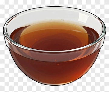 Glass Bowl With Brown Liquid PNG