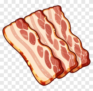 Three Strips Of Bacon PNG