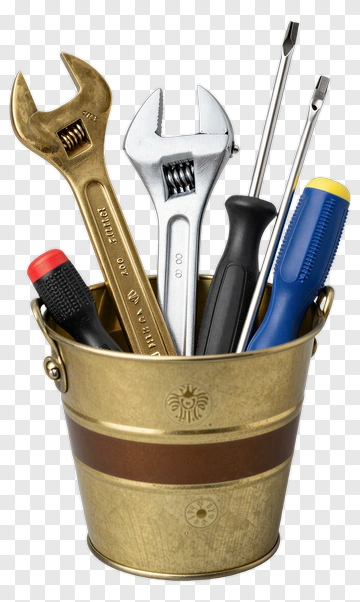 Set Of Tools In A Bucket PNG