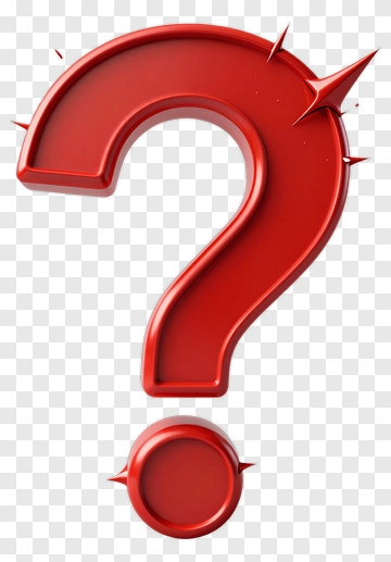 Red Spiked Question Mark PNG
