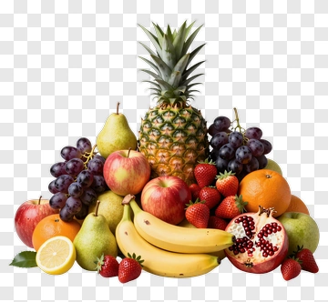 Fresh Fruit Collection With Pineapple And Apple PNG