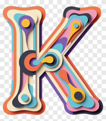 Abstract Letter K Design PNG