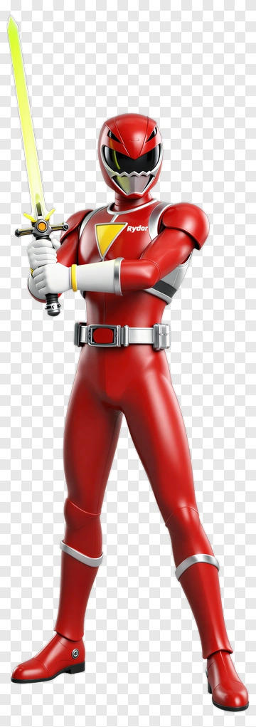 Red Ranger Ryder With Sword PNG