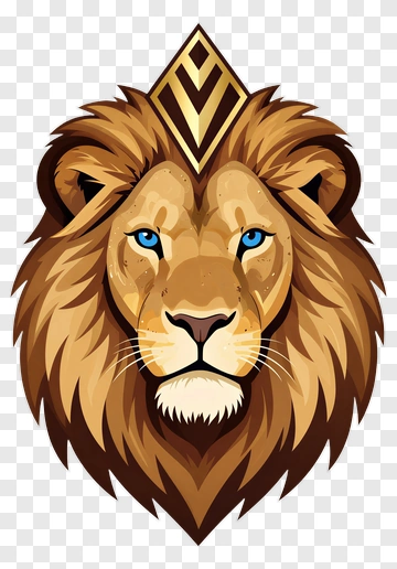 Lion With Diamond Crown PNG