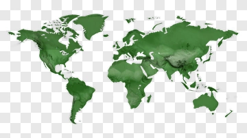 World Map In Watercolor Style PNG