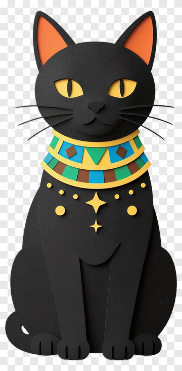 Egyptian Cat Statue PNG