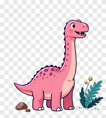 Cute Pink Dinosaur PNG
