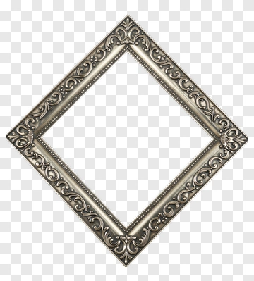 Ornate Silver Frame PNG