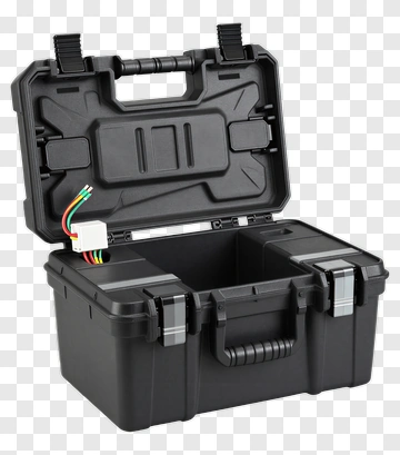 Black Tool Case With Open Lid PNG