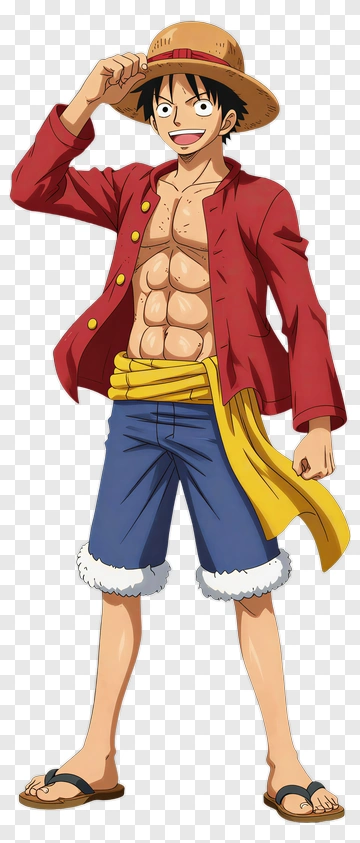 Monkey D Luffy In His Iconic Outfit PNG