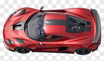 Red Sports Car Top Down View PNG
