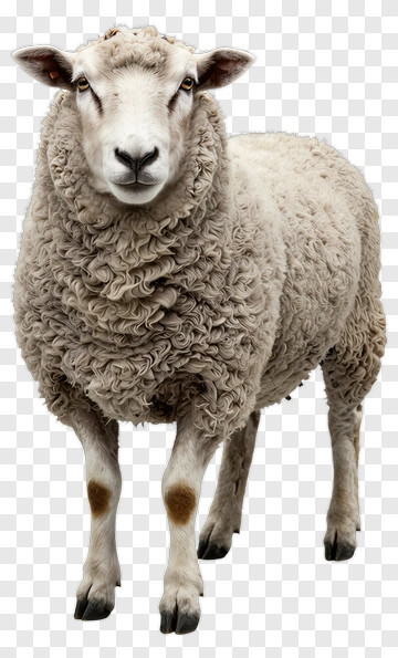 Sheep With Curly Wool PNG
