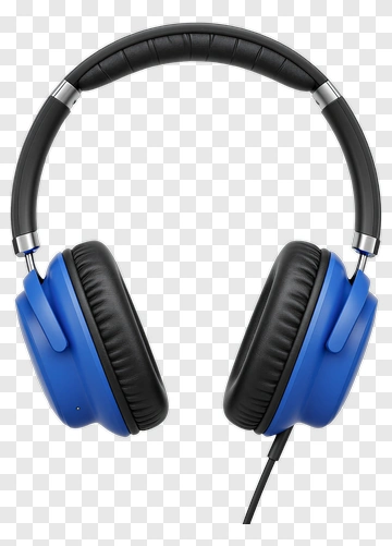 Blue And Black Over-ear Headphones PNG