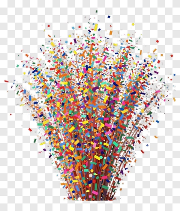 Colorful Confetti Explosion PNG