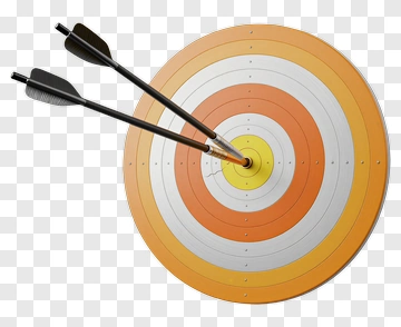 Target With Arrows Hitting The Bullseye PNG